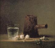 Jean Baptiste Simeon Chardin Water glass coffee pot oil painting reproduction